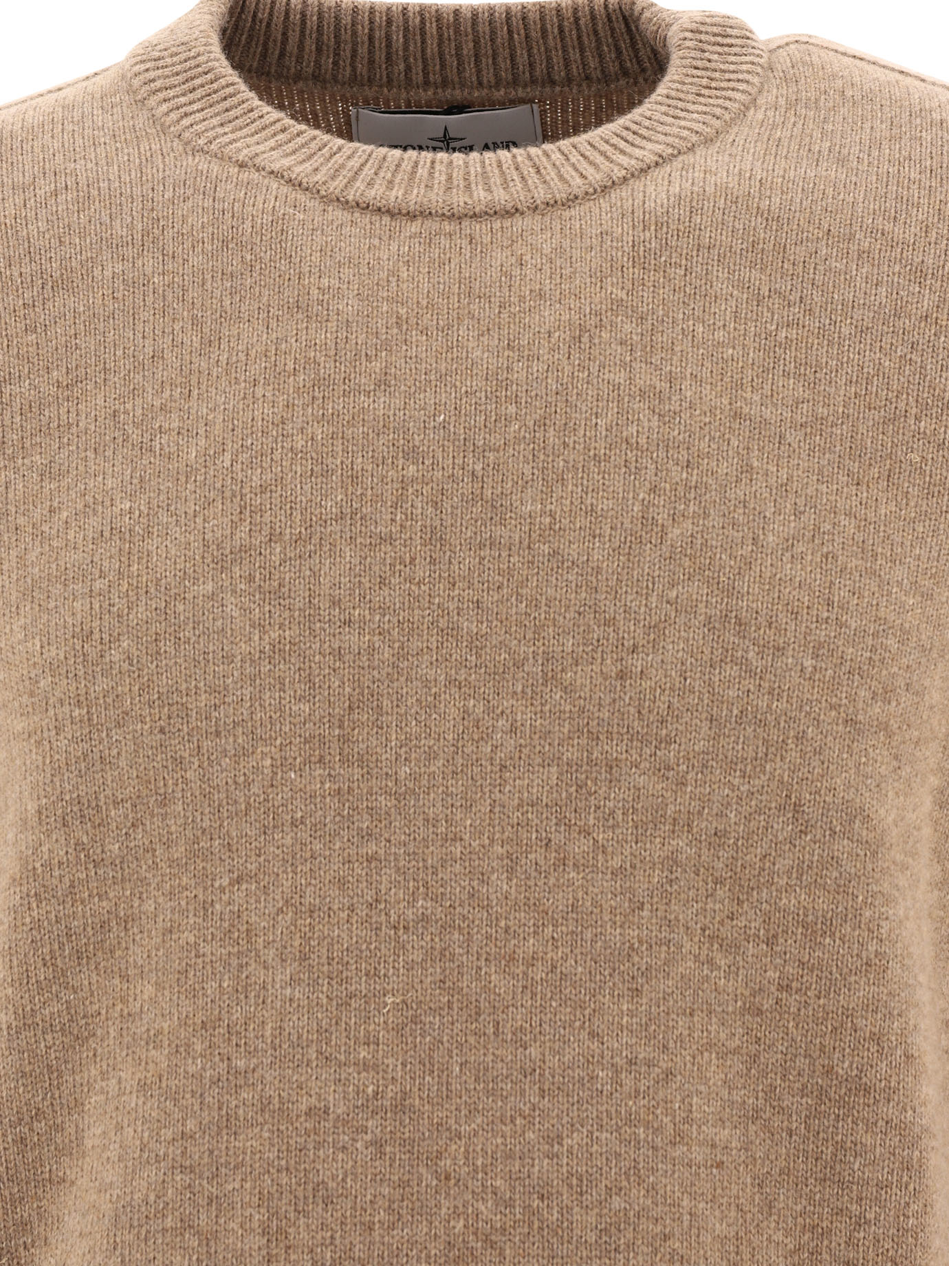 STONE ISLAND Brown Compass crewneck sweater